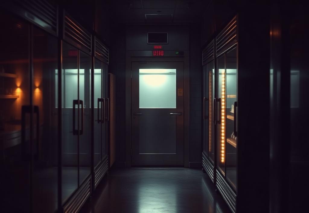 Commercial upright refrigeration and coolroom door
